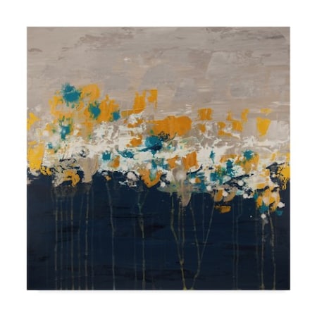 Hilary Winfield 'Lithosphere Black Yellow' Canvas Art,14x14